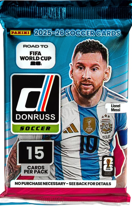 2025-26 Panini Donruss Soccer RTWC 15 Cards Pack (x 4)