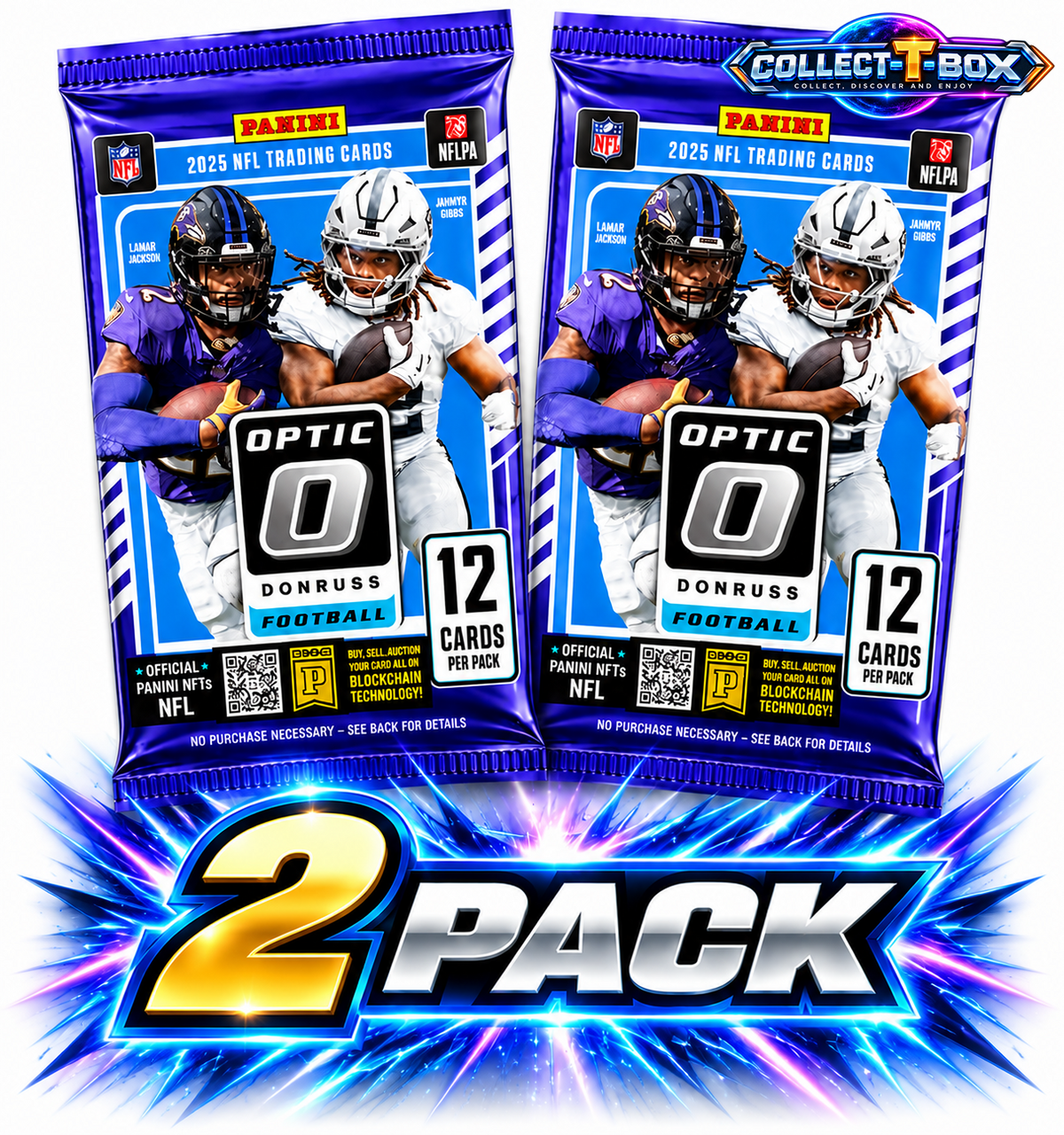 2025 Panini Optic Donruss Football Hobby Preferred 12 Cards Pack (x 2)