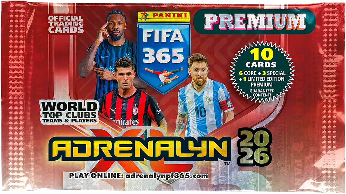 2026 Panini Fifa 365 Adrenalyn XL Premium 10 Cards Pack (x 5)