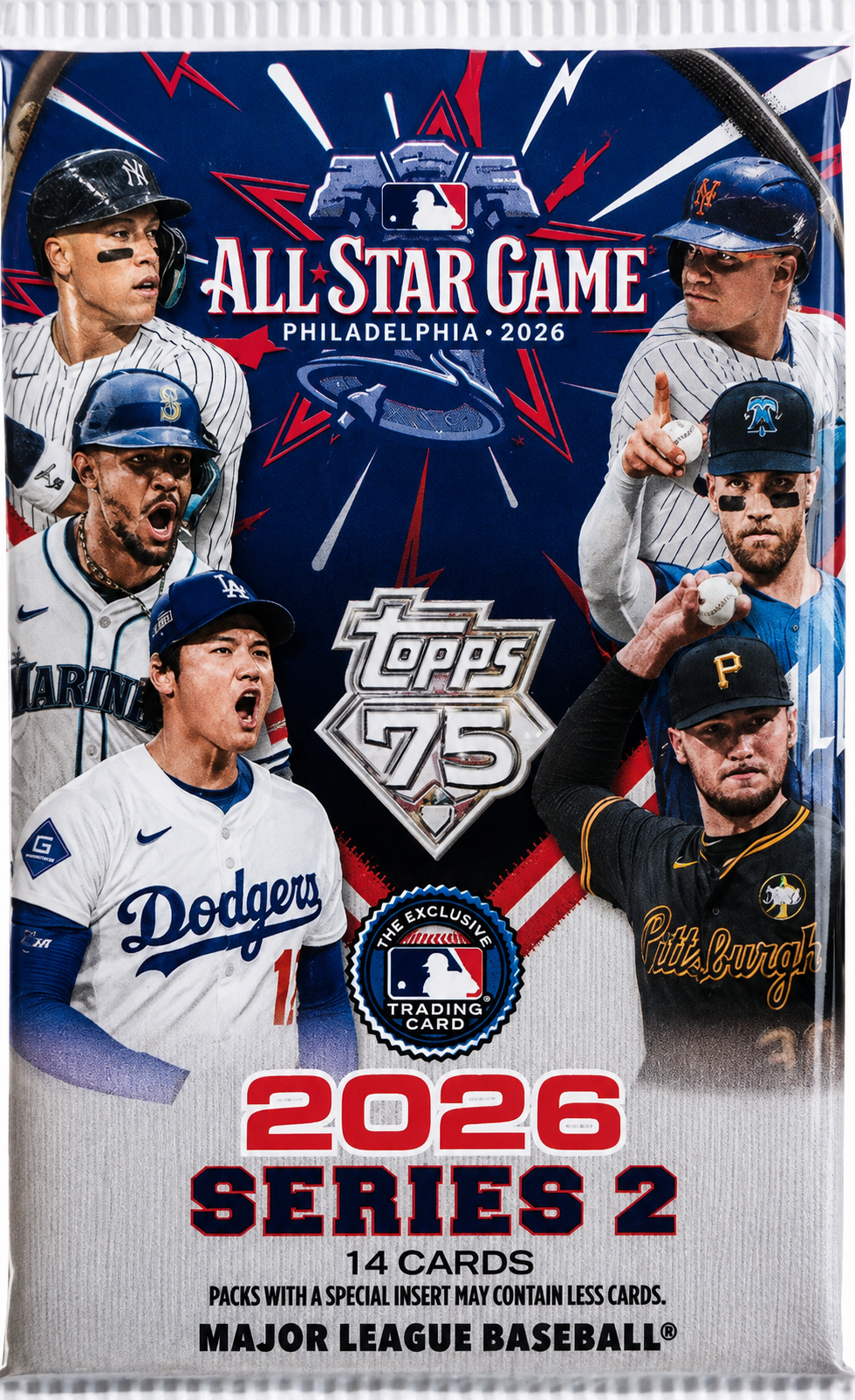 2026 Topps Series 2 Baseball All Star Game 14 Cards Mega Pack (x 5)