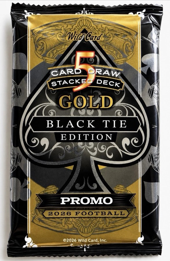 2026 Wild Card Card Draw Gold Black Tie Edition Pack (x 5)