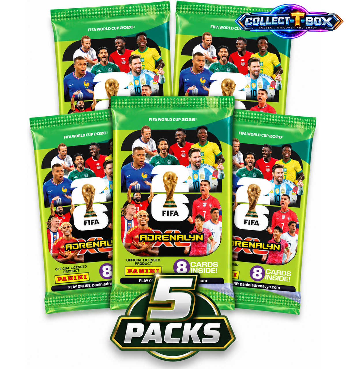2026 Panini Fifa Adrenalyn XL World Cup  Soccer 8 Cards Pack (x 5)