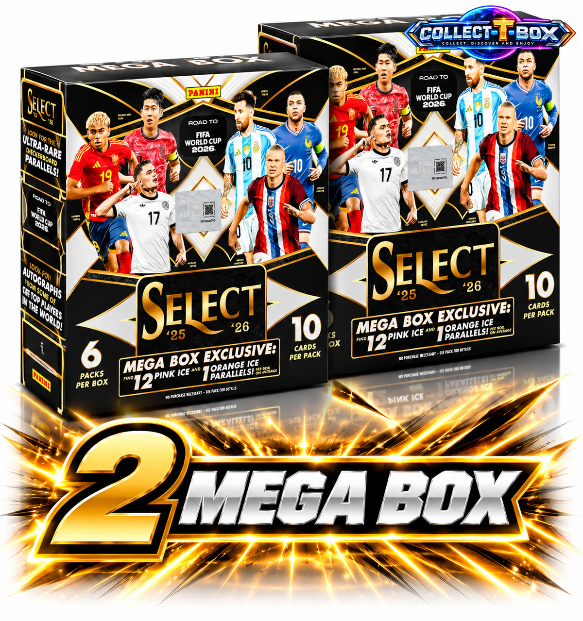 2026 Panini SELECT Road to FIFA World Cup Mega Box (x 2)