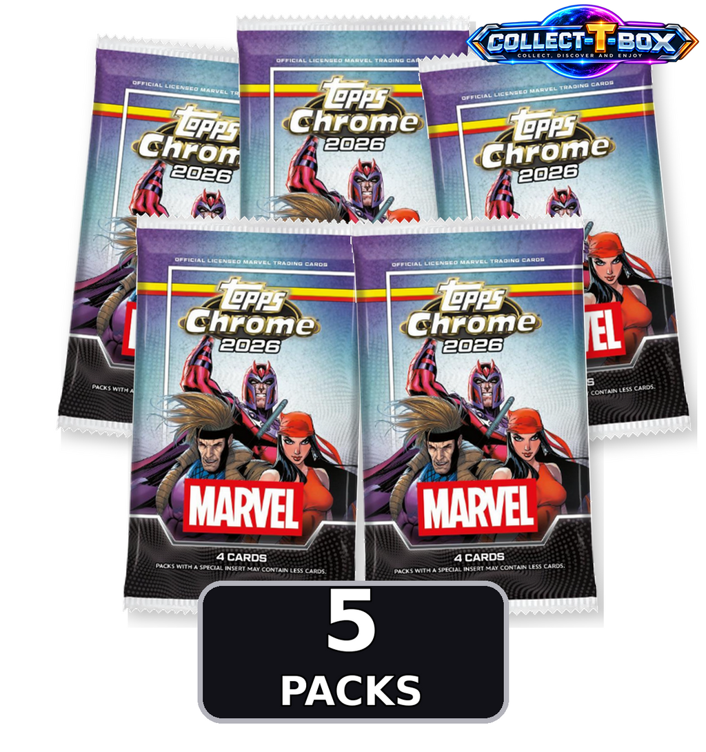 2026 Topps Chrome Marvel 4ct Pack (x 5)