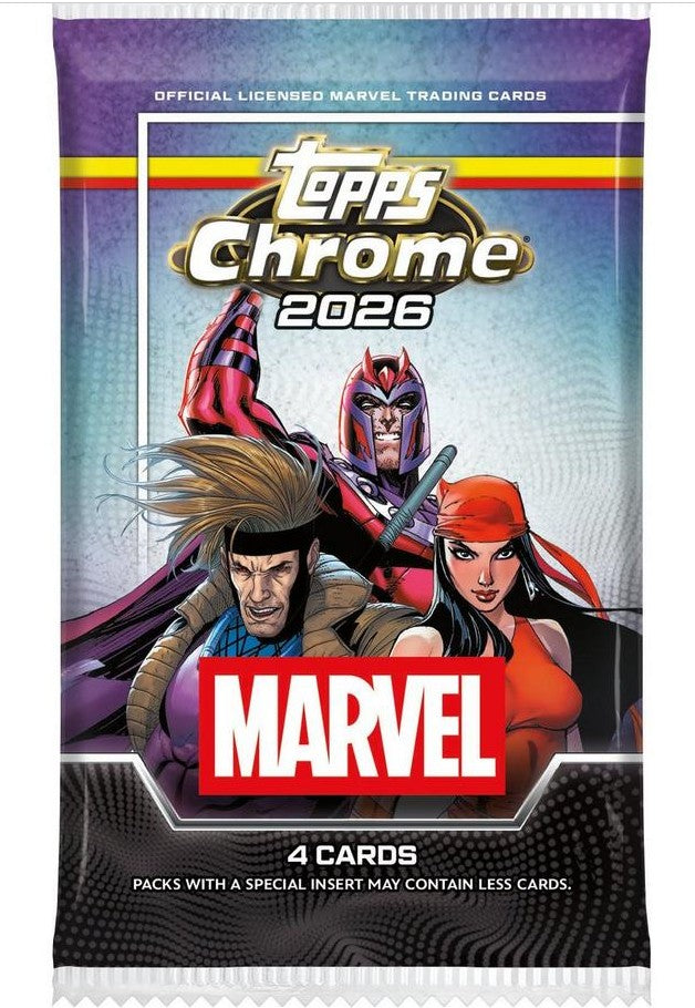 2026 Topps Chrome Marvel 4ct Pack (x 5)