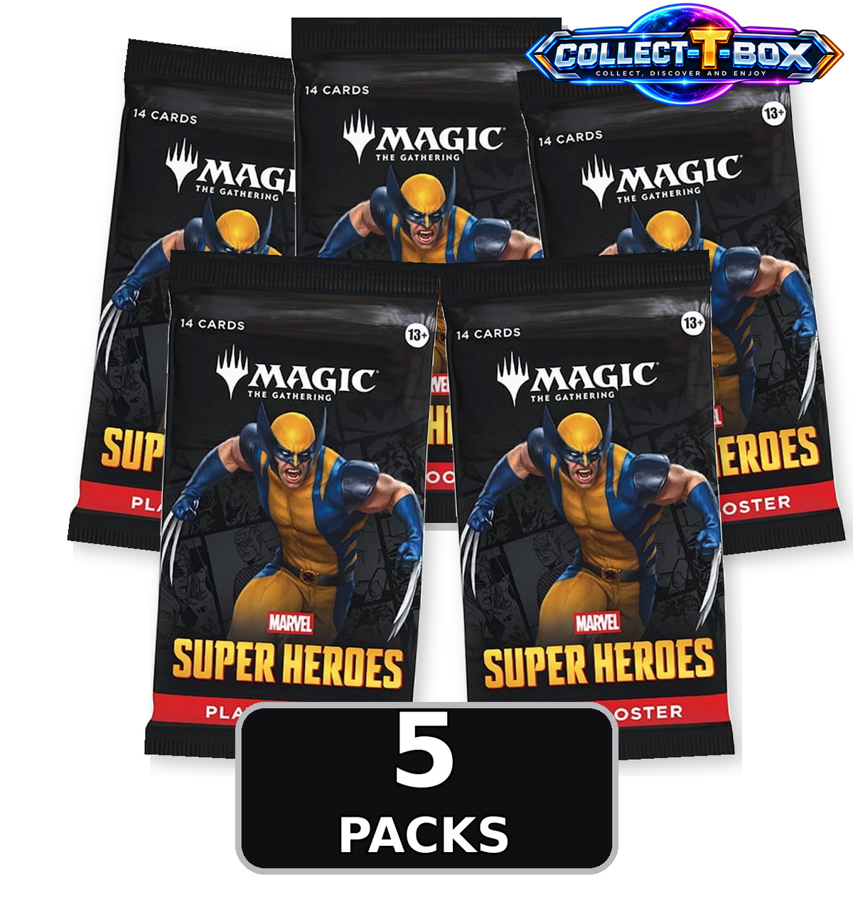 Magic Marvel Super Heroes Play Booster 14 Cards Pack (x 5)