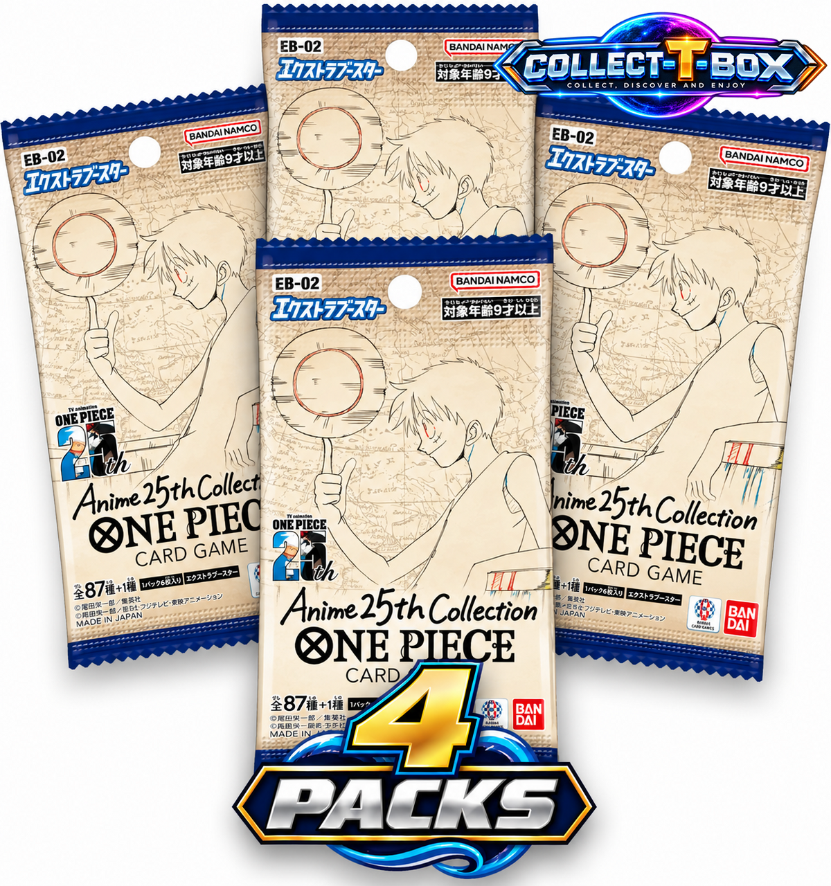 One Piece (JPN) EB-02 Anime 25th Collection Pack (x 4)