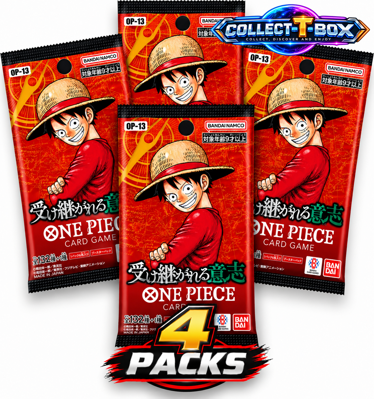 One Piece (JPN) OP-13 Carrying on His Will Pack (x 4)