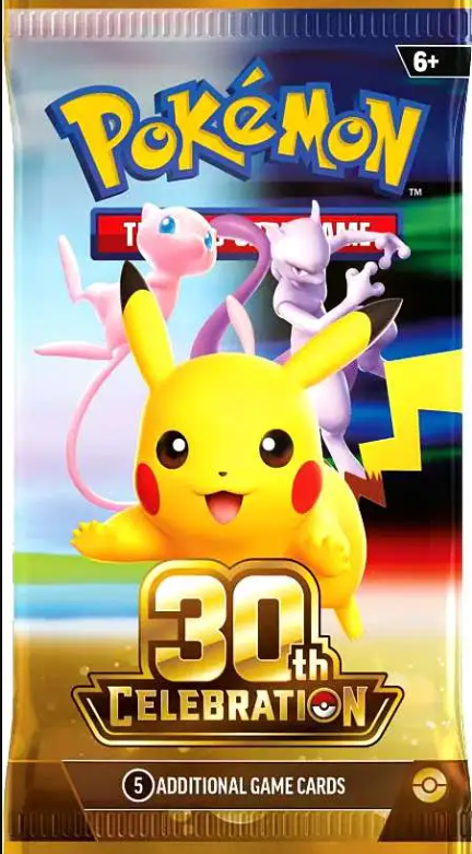 Pokemon 30th Anniversary Celebration 5 Cards Pack (x 3)