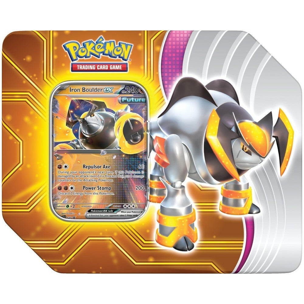 Pokemon Paradox Destinies Iron Boulder EX Tin Box