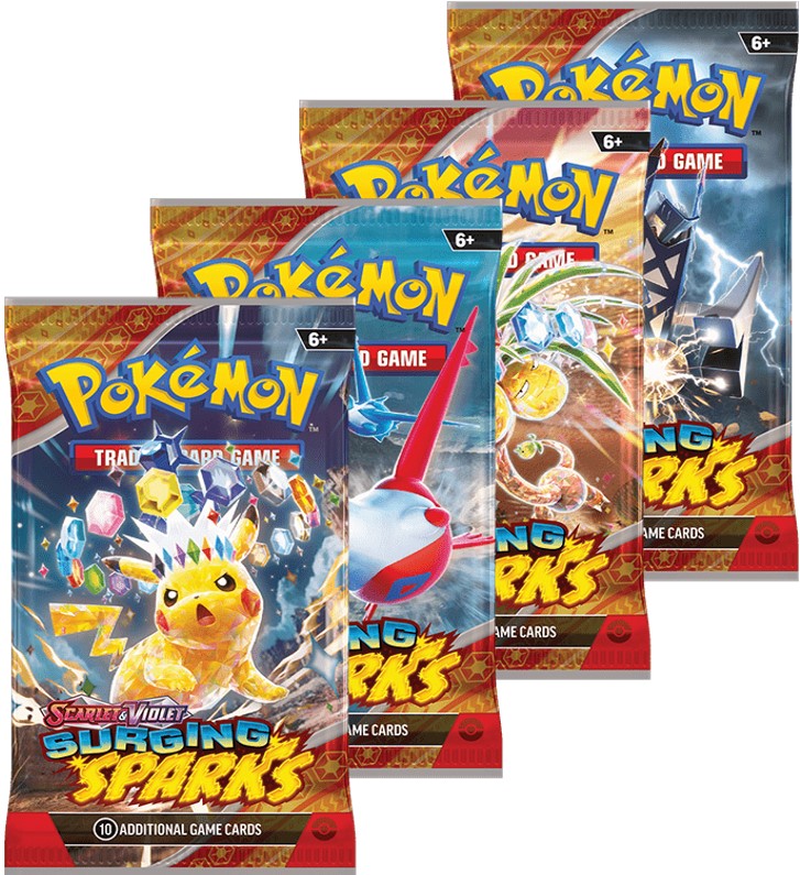Pokemon Surging Sparks 10 Cards Pack (x 4)