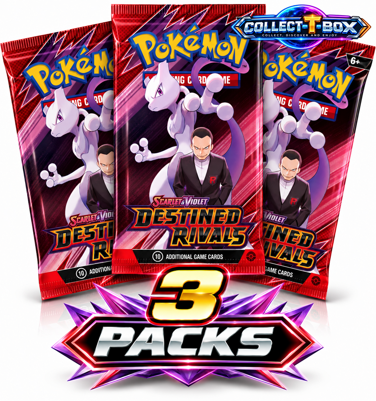 Pokemon Destined Rivals 10 Cards Pack (x 3)