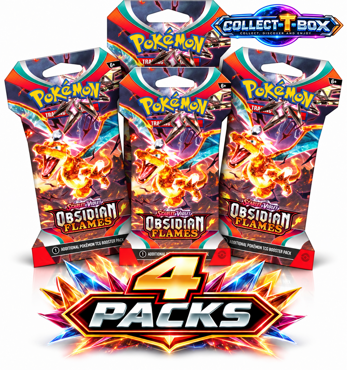 Pokemon Obsidian Flames Sleeved Booster Pack (x 4)