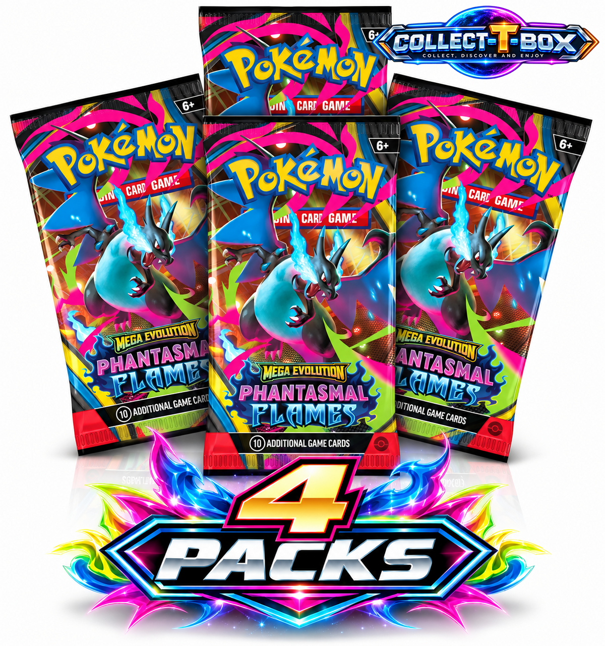 Pokemon Phantasmal Flames 10 Cards Pack (x 4)