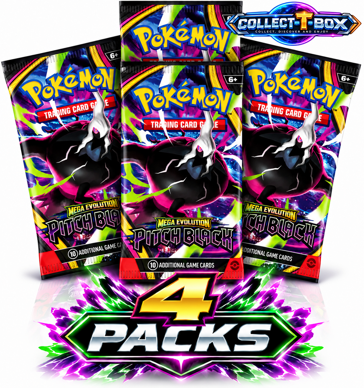 Pokemon Pitch Black 10 Cards Pack (x 4)